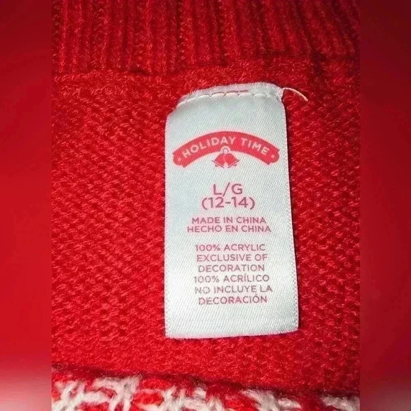 Holiday Time Llama Long Ugly Christmas Sweater Size L Long Sleeve *See Descripti - Picture 3 of 16
